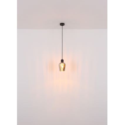 Globo - Luster na sajli 1xE27/40W/230V prečnik 13,5 cm crna