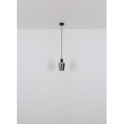 Globo - Luster na sajli 1xE27/40W/230V prečnik 13,5 cm crna