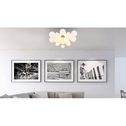 Globo - Plafonski luster 3xE14/25W/230V prečnik 55 cm bela