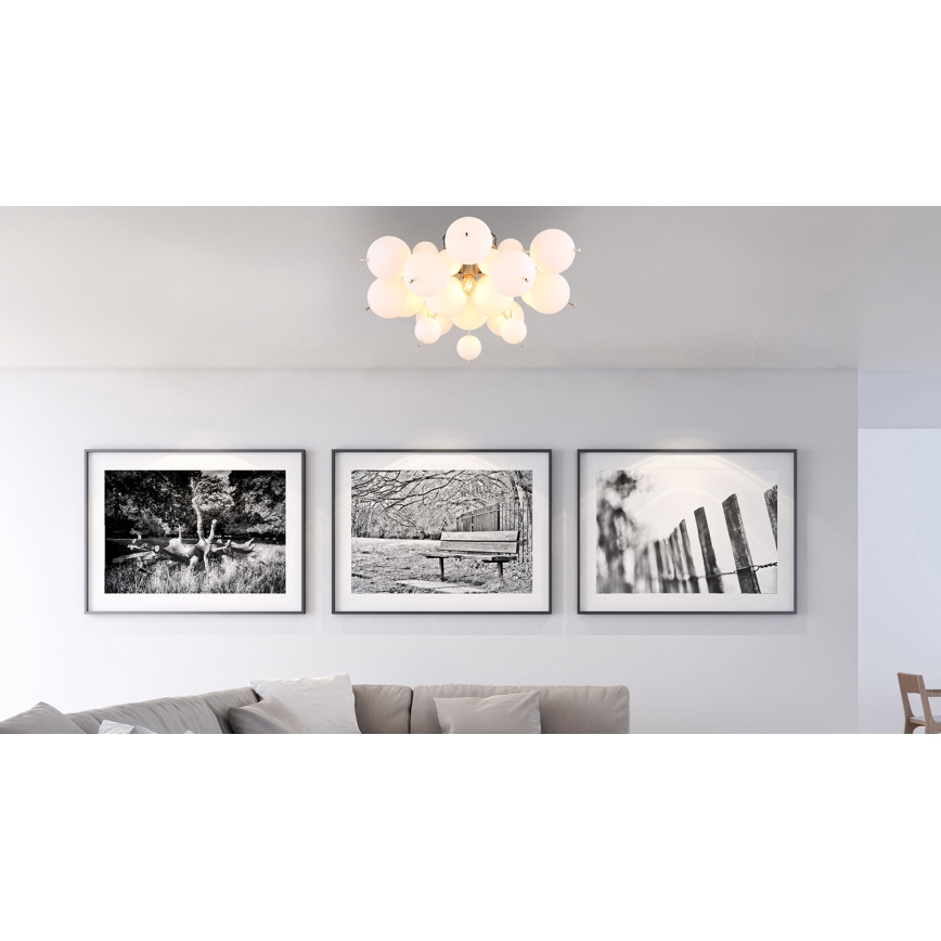 Globo - Plafonski luster 3xE14/25W/230V prečnik 55 cm bela