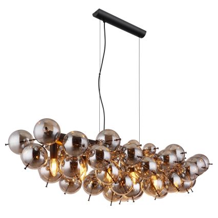 Globo - Luster na sajli 6xE14/25W/230V crna