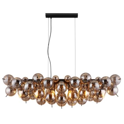 Globo - Luster na sajli 6xE14/25W/230V crna