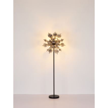 Globo - Stojeća lampa 6xE14/25W/230V crna/zadimljena