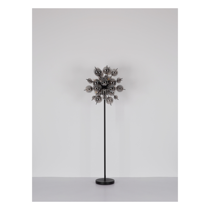 Globo - Stojeća lampa 6xE14/25W/230V crna/zadimljena