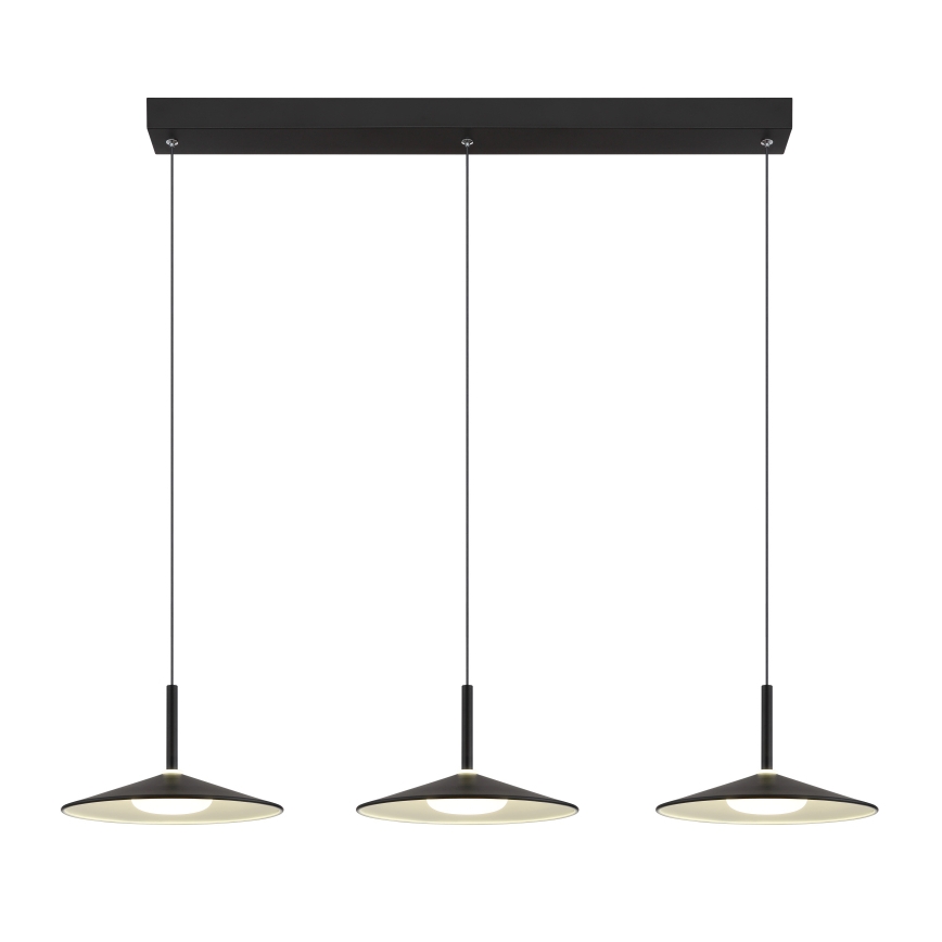 Globo - LED luster na sajli LED/24W/230V 4000K crna