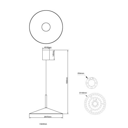 Globo - LED luster na sajli LED/18W/230V 4000K bež
