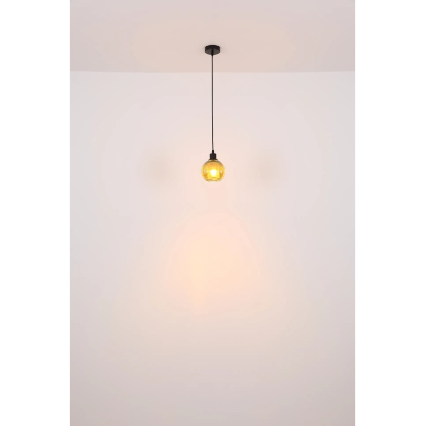 Globo - Luster na sajli 1xE27/25W/230V Ø 15 cm zelene boje