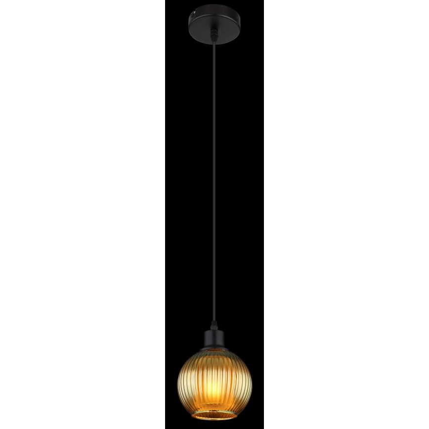 Globo - Luster na sajli 1xE27/25W/230V Ø 15 cm zelene boje