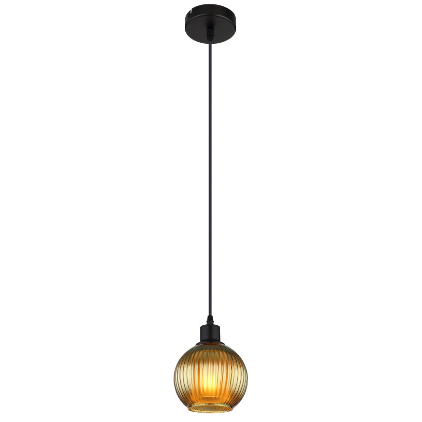 Globo - Luster na sajli 1xE27/25W/230V Ø 15 cm zelene boje