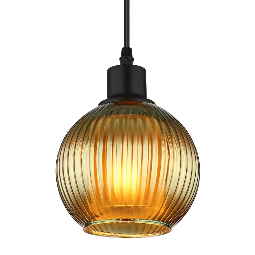 Globo - Luster na sajli 1xE27/25W/230V Ø 15 cm zelene boje