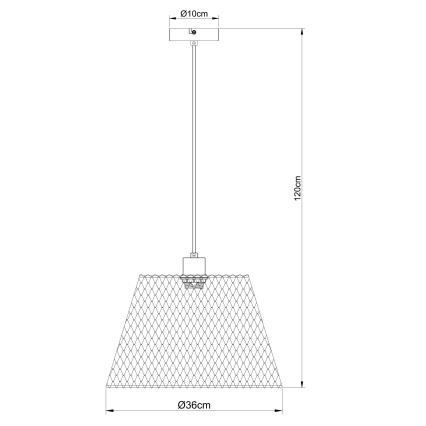 Globo - Viseći luster na sajli 1xE27/40W/230V prečnik 36 cm