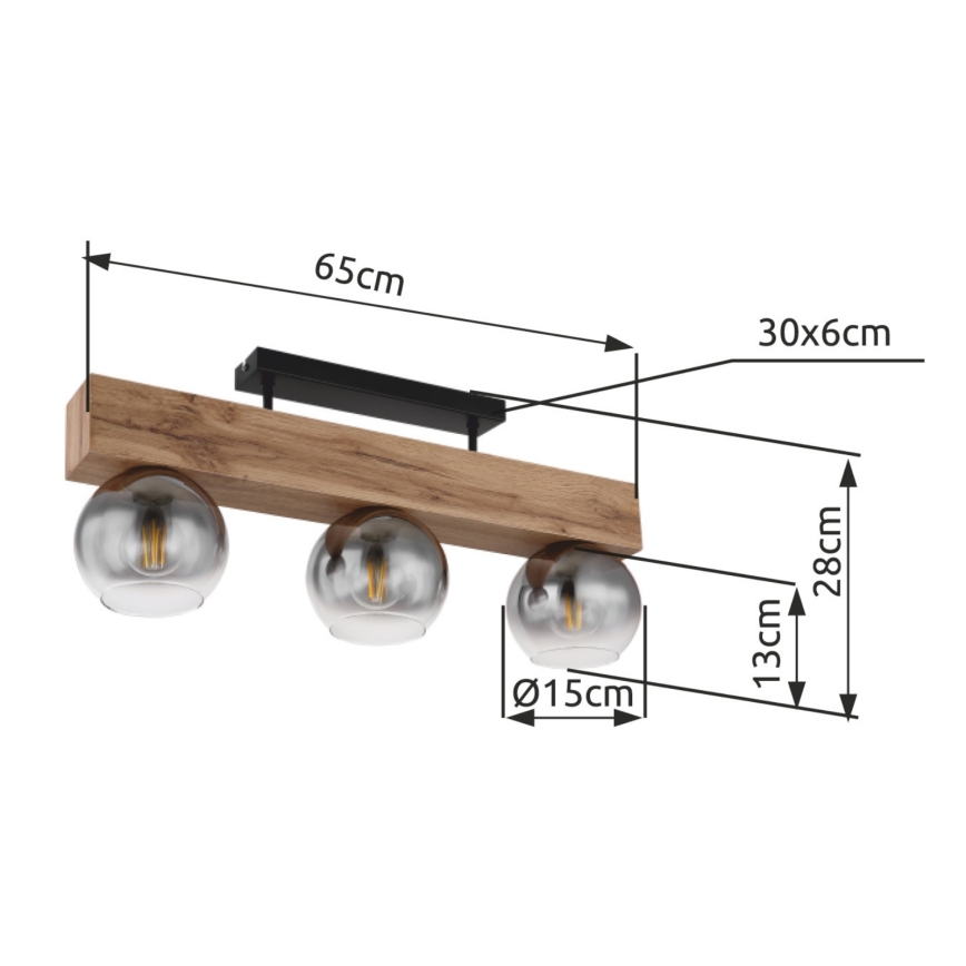 Globo - Plafonski luster 3xE27/40W/230V