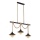 Globo 15690-3H - Luster na sajli DIANA 3xE27/60W/230V crna