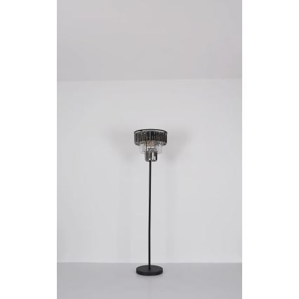 Globo - Podna lampa 3x E27/40W/230V, prečnik 40 cm, crna