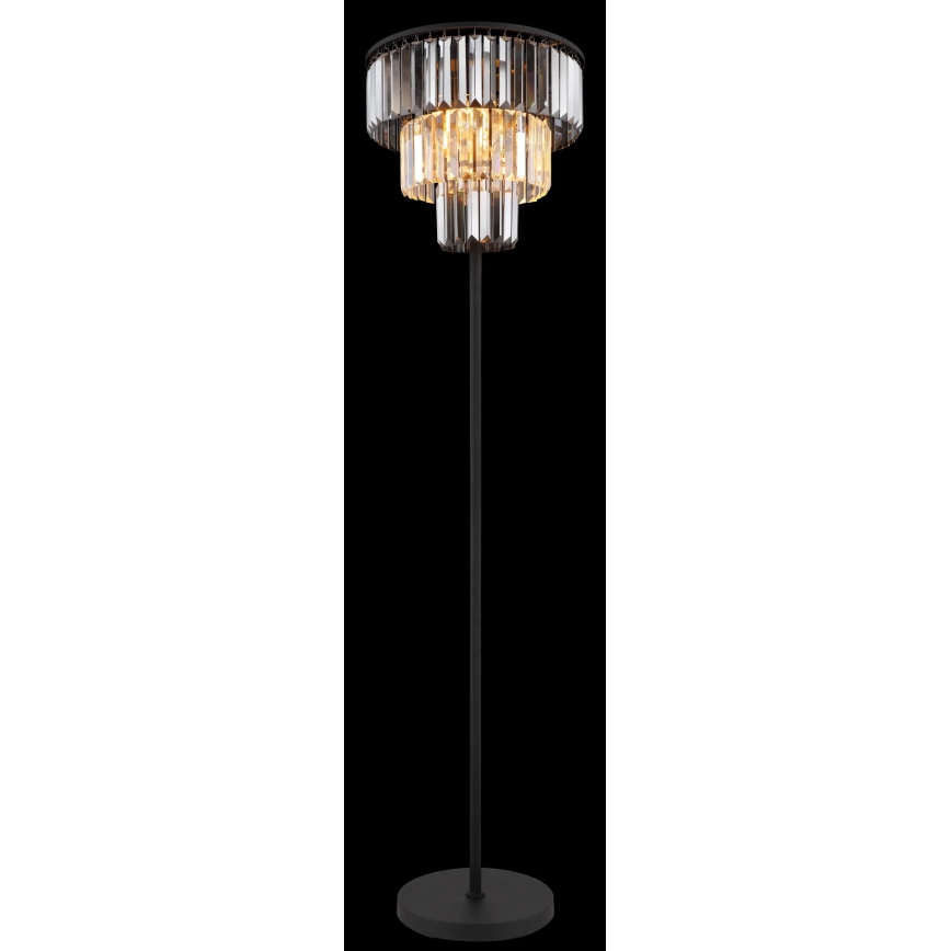 Globo - Podna lampa 3x E27/40W/230V, prečnik 40 cm, crna