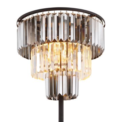 Globo - Podna lampa 3x E27/40W/230V, prečnik 40 cm, crna