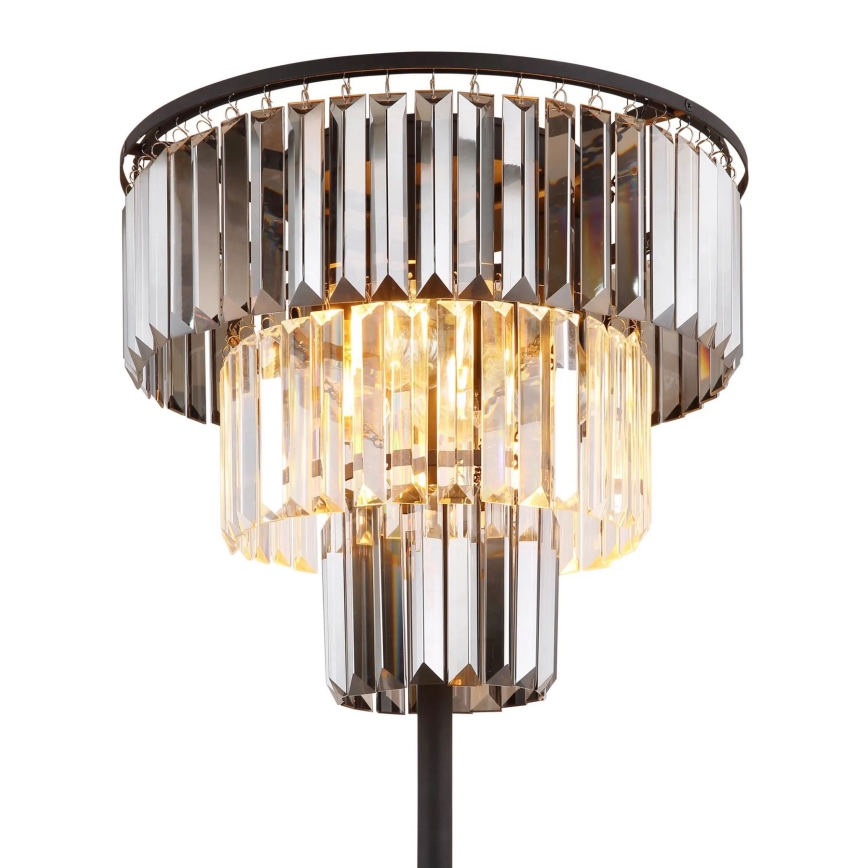 Globo - Podna lampa 3x E27/40W/230V, prečnik 40 cm, crna