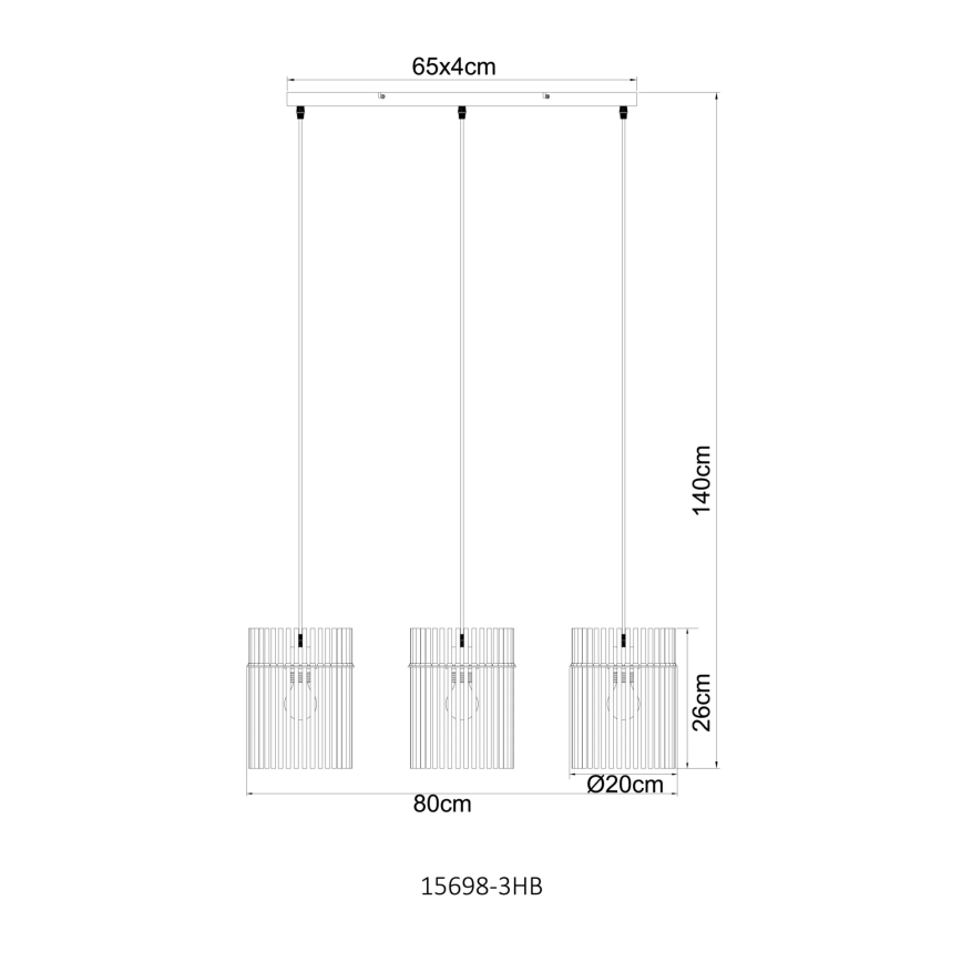 Globo - Luster na sajli 3xE27/60W/230V