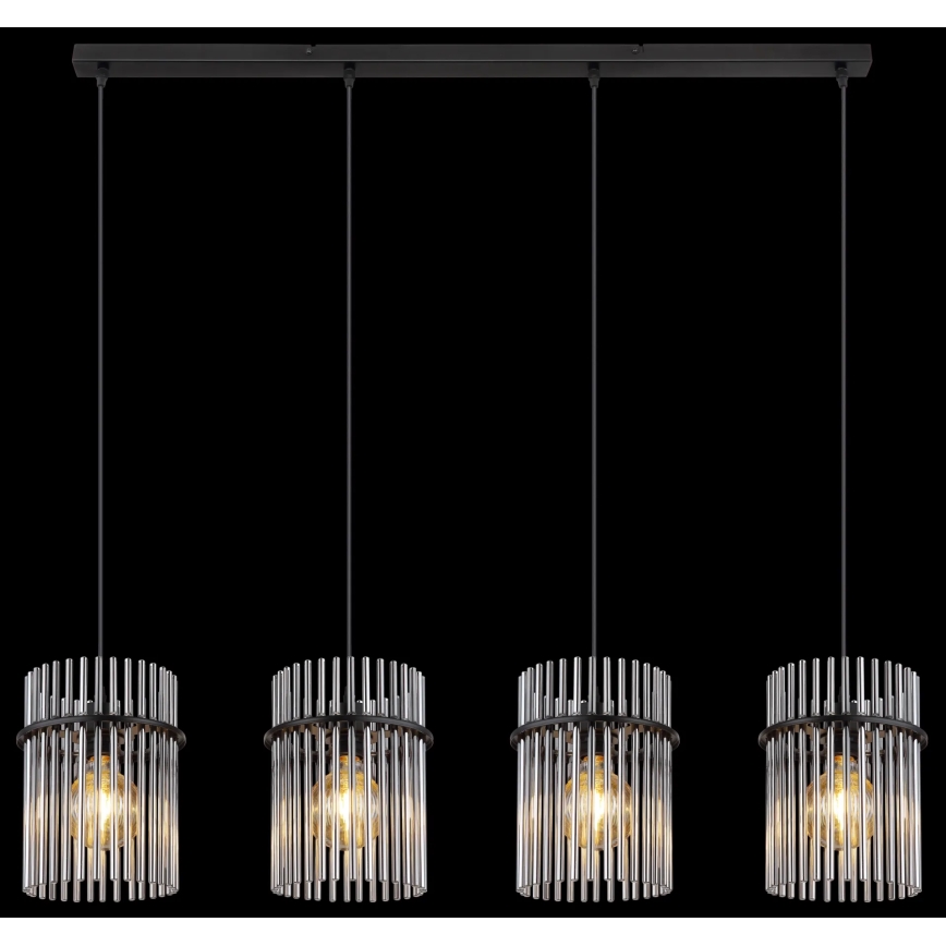 Globo - Luster na sajli 4xE27/60W/230V crna