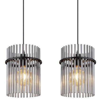 Globo - Luster na sajli 4xE27/60W/230V crna