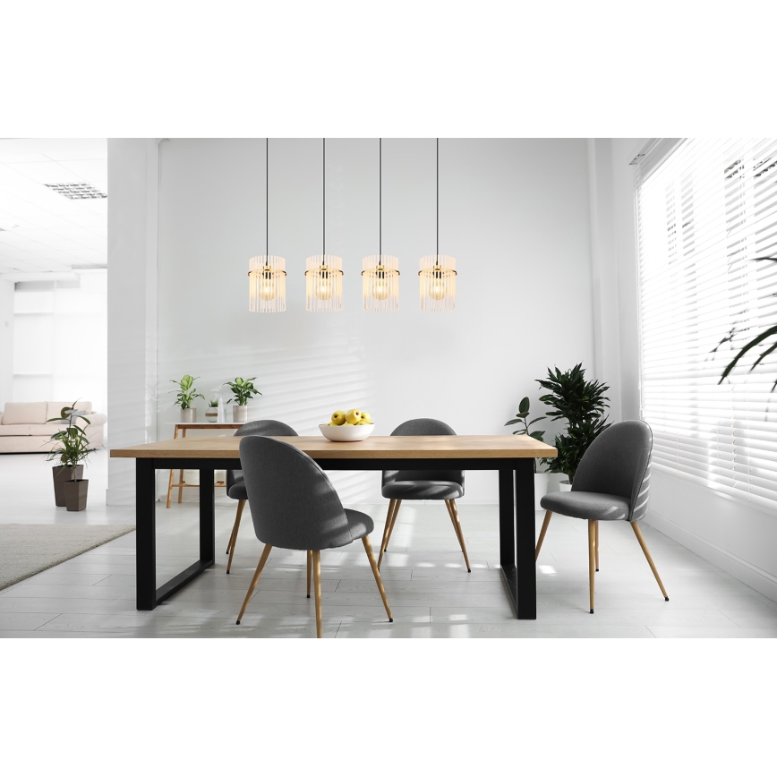 Globo - Luster na sajli 4xE27/60W/230V zlatna