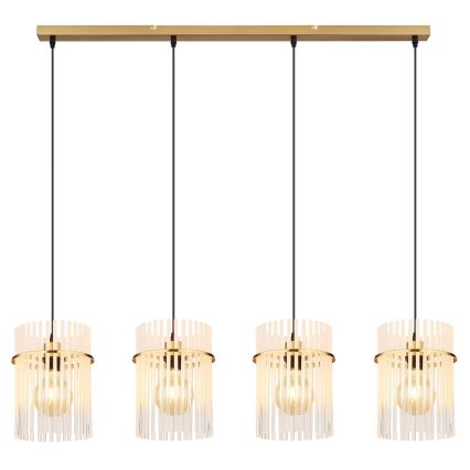 Globo - Luster na sajli 4xE27/60W/230V zlatna