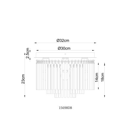 Globo - Plafonska svetiljka 5xE14/40W/230V, prečnik 32 cm
