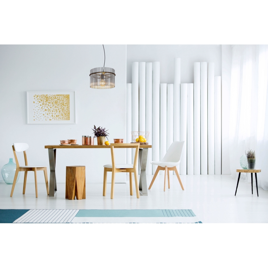 Globo - Luster na sajli 1xE27/60W/230V fi 40 cm crne boje