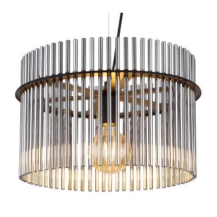 Globo - Luster na sajli 1xE27/60W/230V fi 40 cm crne boje