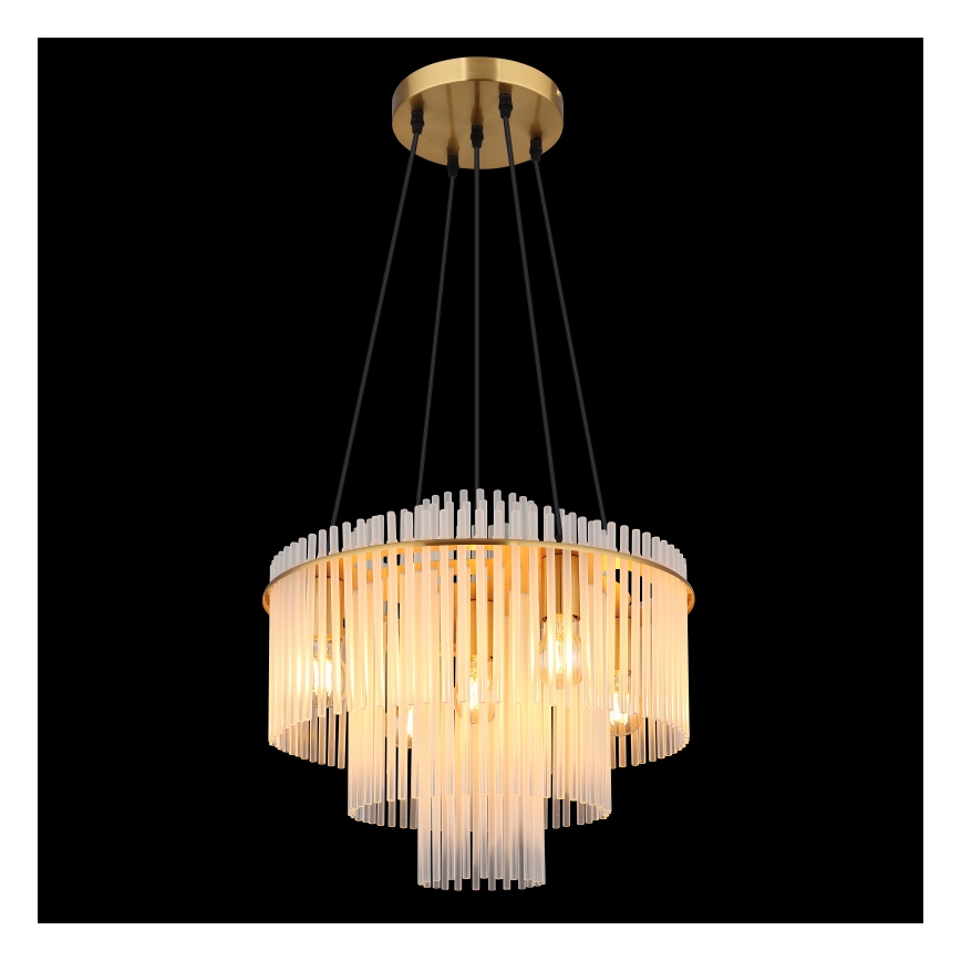 Globo - Luster na sajli 5xE27/60W/230V zlatna