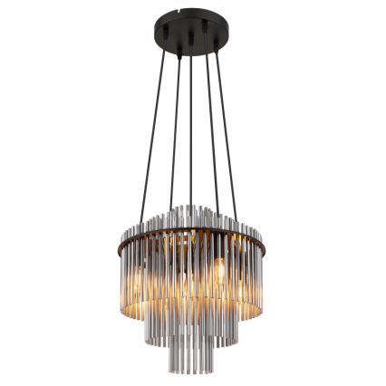 Globo - Luster na sajli 5xE14/40W/230V crna