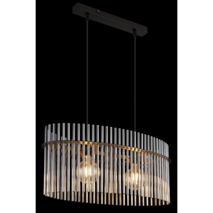 Globo - Luster na sajli 2xE27/60W/230V, crne boje