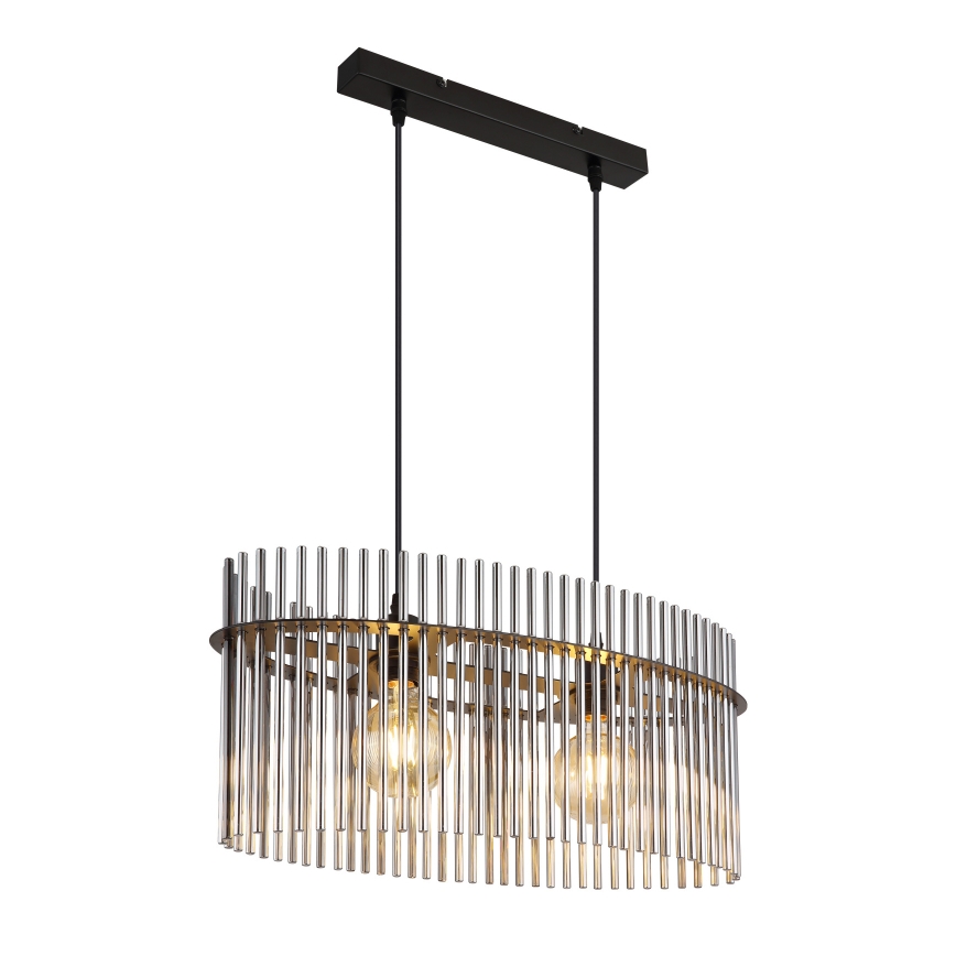 Globo - Luster na sajli 2xE27/60W/230V, crne boje