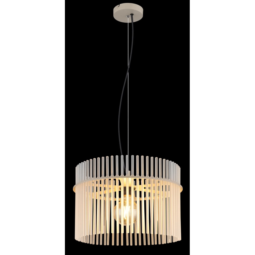 Globo - Luster na sajli 1xE27/60W/230V preč. 40 cm krem
