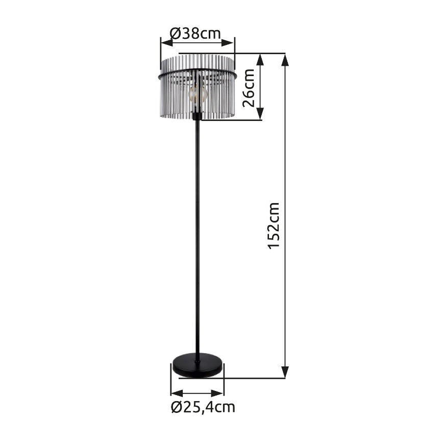 Globo - Stojeća lampa 1xE27/60W/230V crna