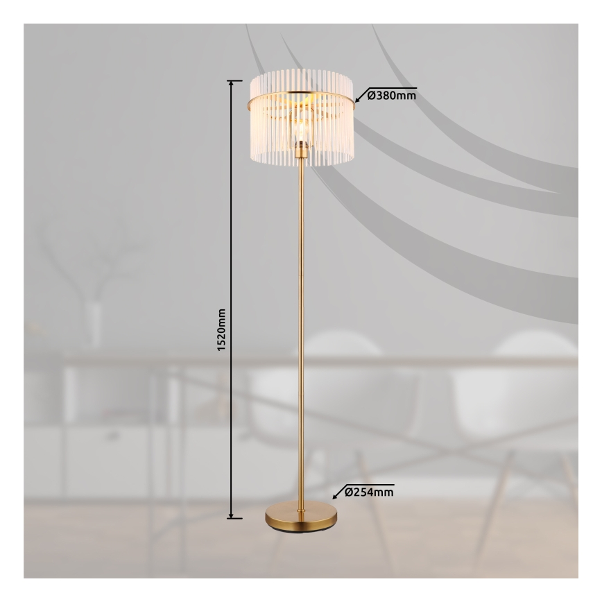 Globo - Stojeća lampa 1xE27/60W/230V zlatna