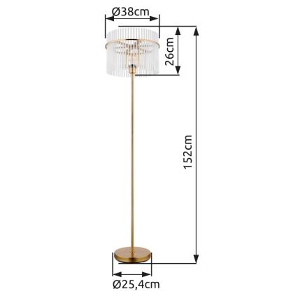 Globo - Stojeća lampa 1xE27/60W/230V zlatna