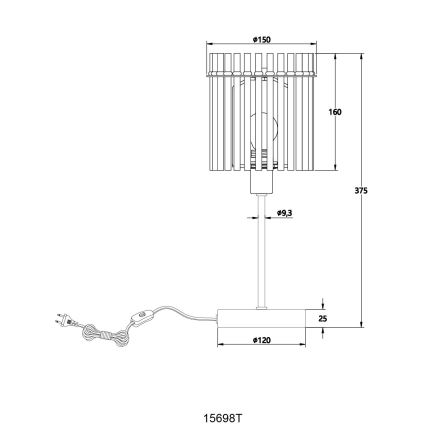Globo - Stona lampa 1xE14/40W/230V prečnik 15 cm crna