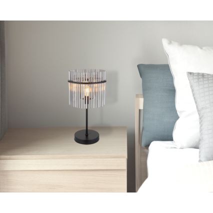 Globo - Stona lampa 1xE27/60W/230V, prečnik 30 cm, crna