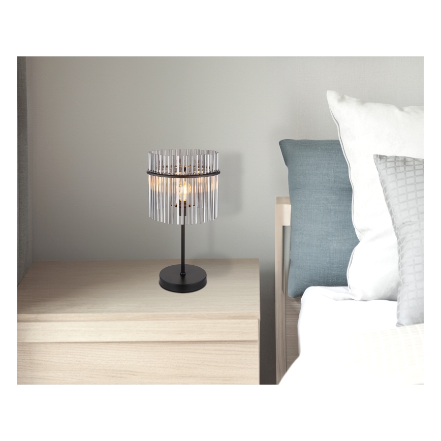 Globo - Stona lampa 1xE27/60W/230V, prečnik 30 cm, crna