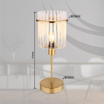 Globo - Stona lampa 1xE14/40W/230V prečnik 15 cm zlatna