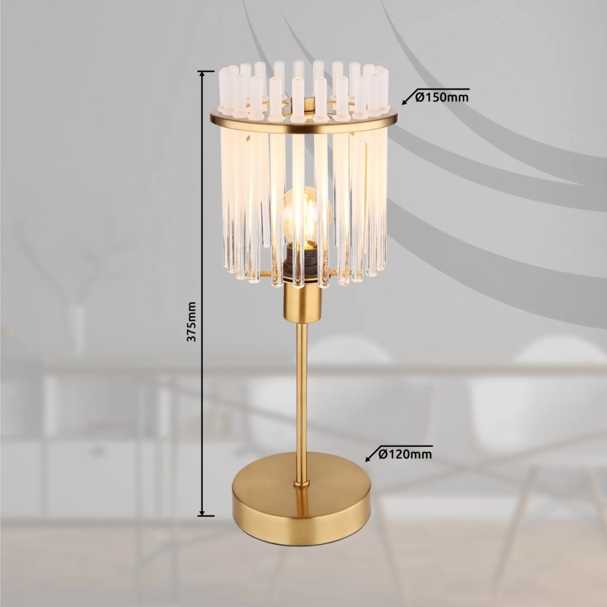 Globo - Stona lampa 1xE14/40W/230V prečnik 15 cm zlatna