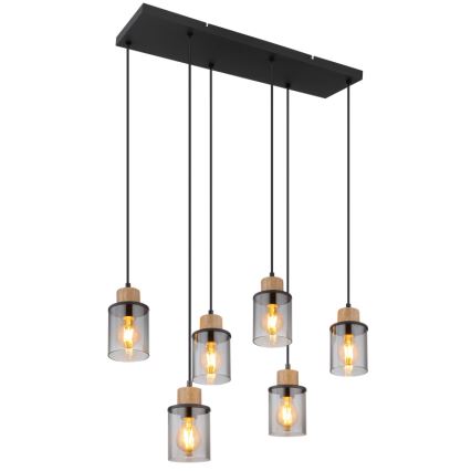 Globo - Viseći luster na sajli 6xE27/15W/230V