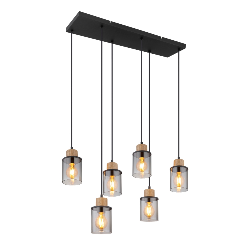 Globo - Viseći luster na sajli 6xE27/15W/230V