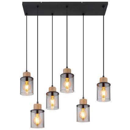 Globo - Viseći luster na sajli 6xE27/15W/230V