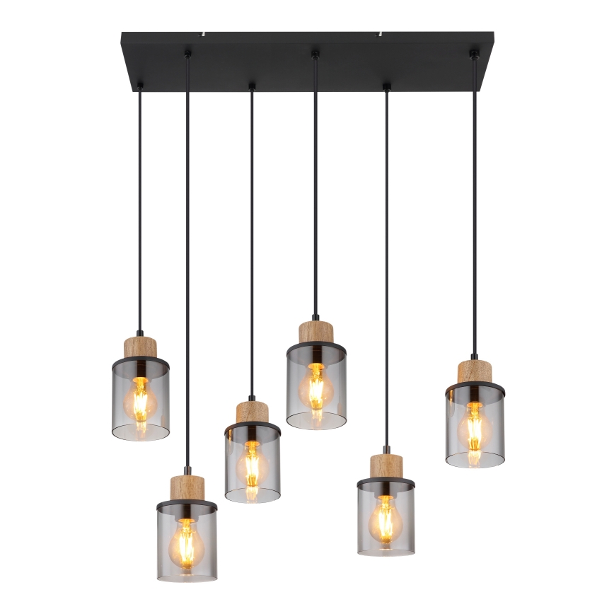 Globo - Viseći luster na sajli 6xE27/15W/230V