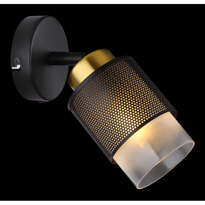 Globo - Zidna spot svetiljka 1xE27/40W/230V crna/zlatna
