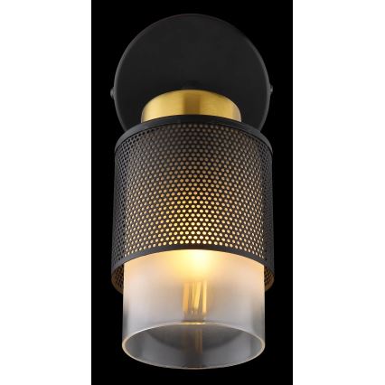 Globo - Zidna spot svetiljka 1xE27/40W/230V crna/zlatna