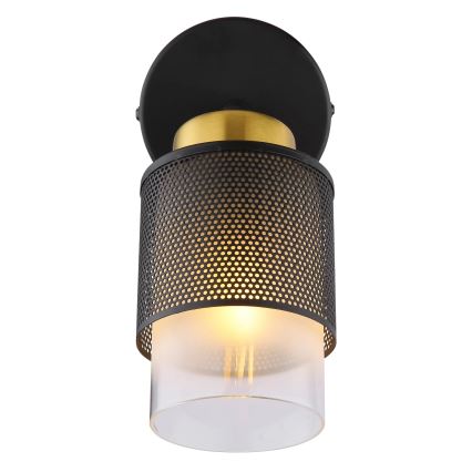 Globo - Zidna spot svetiljka 1xE27/40W/230V crna/zlatna