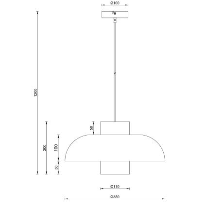 Globo - Luster na sajli 1xE27/60W/230V